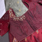 Grey Red Kanchi Handloom Pure Silk  Saree - 