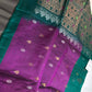 Purple Green Kanchi Handloom Pure Silk  Saree - 