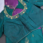 Purple Green Kanchi Handloom Pure Silk  Saree - 