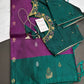 Purple Green Kanchi Handloom Pure Silk  Saree - 