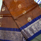 Brown Light Weight Kanchi Soft Handloom Silk  Saree - 