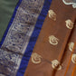 Brown Light Weight Kanchi Soft Handloom Silk  Saree - 