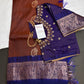 Brown Light Weight Kanchi Soft Handloom Silk  Saree - 