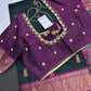 Green Light Weight Kanchi Soft Handloom Silk  Saree - 