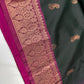 Green Light Weight Kanchi Soft Handloom Silk  Saree - 