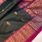 Green Light Weight Kanchi Soft Handloom Silk  Saree - 