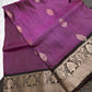 Purple Light Weight Kanchi Soft Handloom Silk  Saree - 
