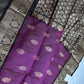 Purple Light Weight Kanchi Soft Handloom Silk  Saree - 