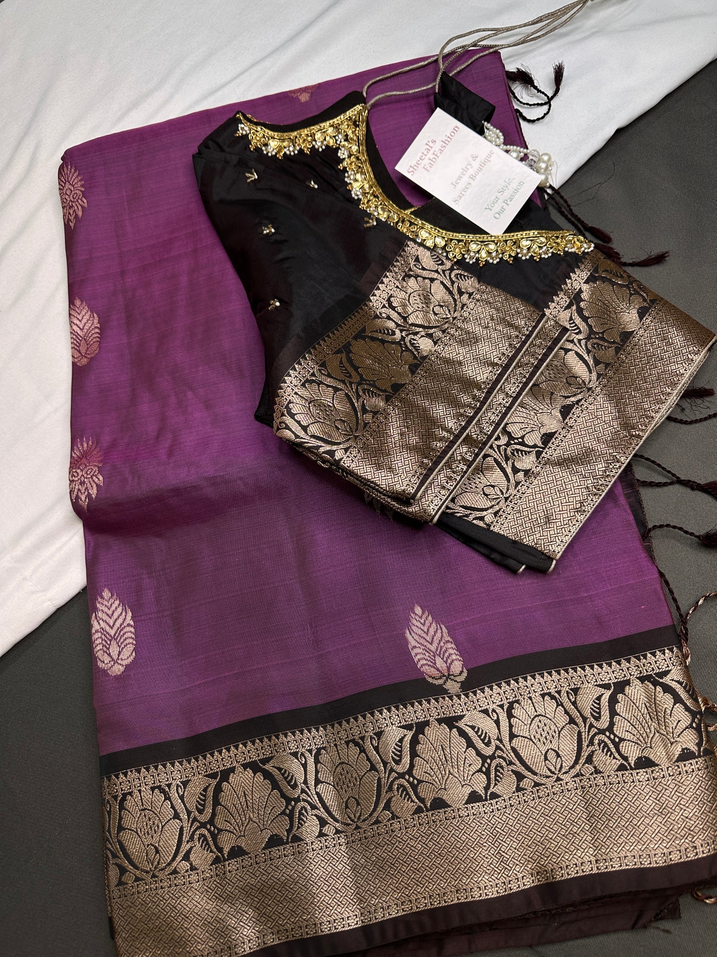 Purple Light Weight Kanchi Soft Handloom Silk  Saree - 