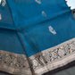 Peacock Blue Light Weight Kanchi Soft Handloom Silk  Saree - 