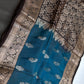 Peacock Blue Light Weight Kanchi Soft Handloom Silk  Saree - 