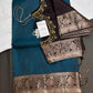 Peacock Blue Light Weight Kanchi Soft Handloom Silk  Saree - 