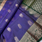 Blue Green Light Weight Kanchi Soft Handloom Silk  Saree - 