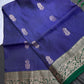 Blue Green Light Weight Kanchi Soft Handloom Silk  Saree - 