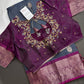 Grey Magenta Light Weight Kanchi Soft Handloom Silk  Saree - 
