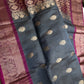 Grey Magenta Light Weight Kanchi Soft Handloom Silk  Saree - 