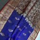 Blue Maroon Light Weight Kanchi Soft Handloom Silk  Saree - 