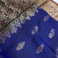 Blue Maroon Light Weight Kanchi Soft Handloom Silk  Saree - 