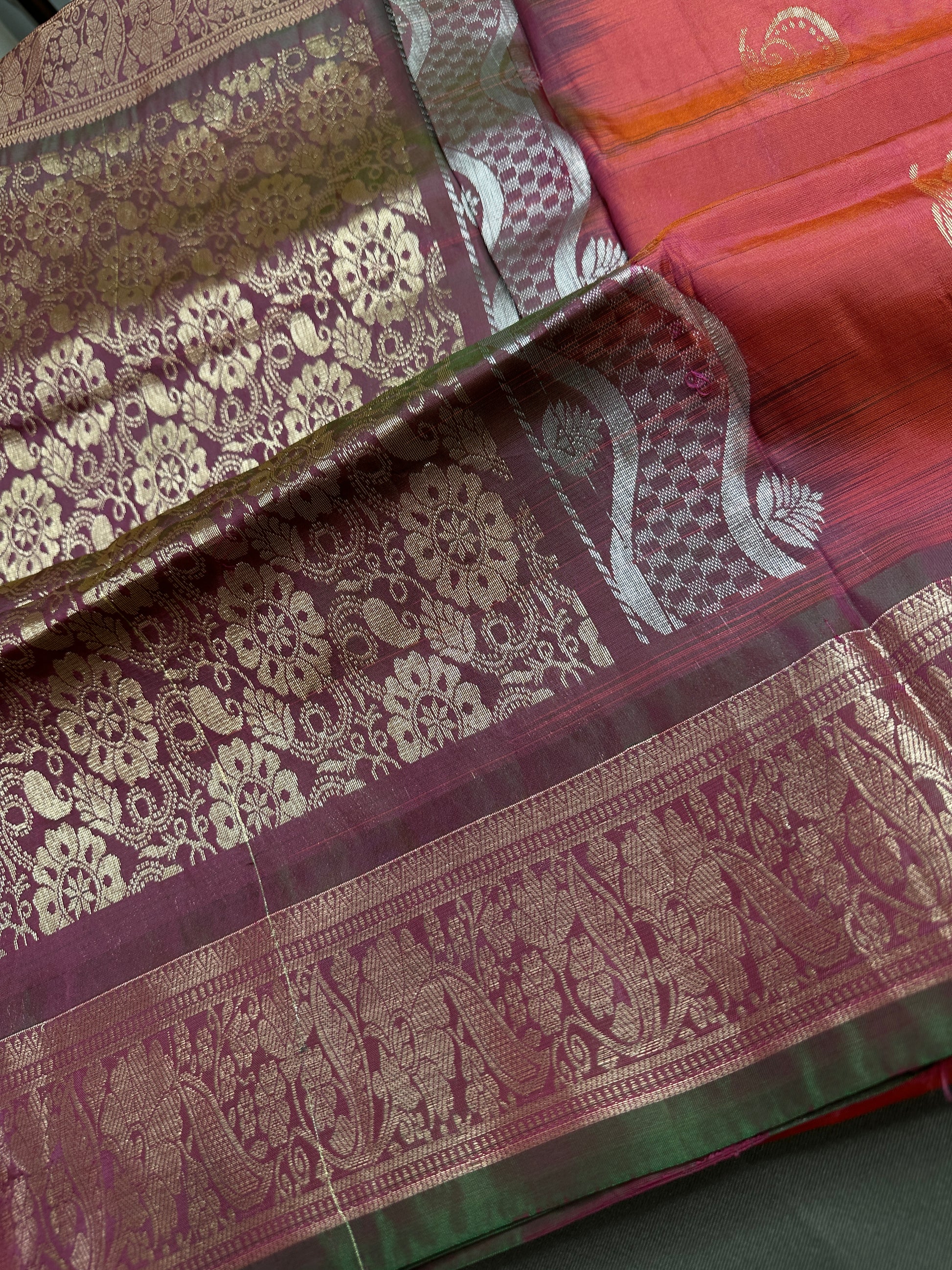 Magenta Pink Light Weight Kanchi Soft Handloom Silk  Saree - 