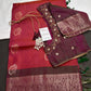 Magenta Pink Light Weight Kanchi Soft Handloom Silk  Saree - 