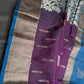 Purple Blue Light Weight Kanchi Soft Silk  Saree - 