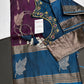 Purple Blue Light Weight Kanchi Soft Silk  Saree - 