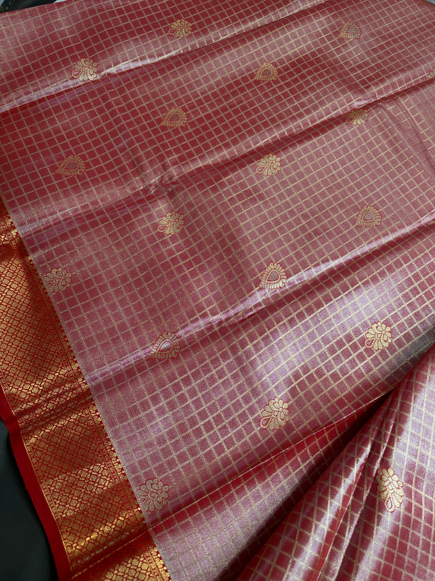 Pink Kanchi Light Weight Semi Silk Gifting Saree - 