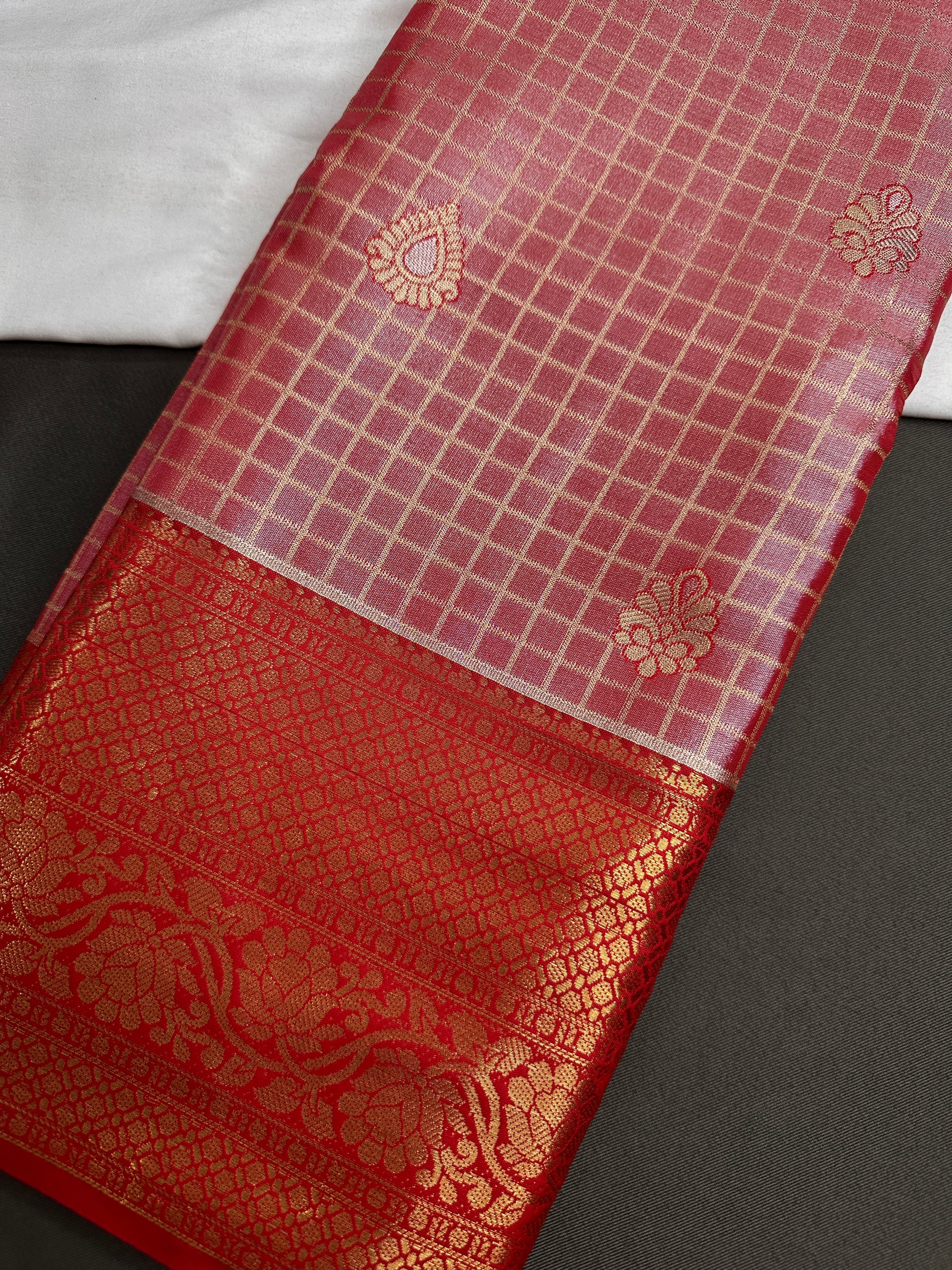 Pink Kanchi Light Weight Semi Silk Gifting Saree - 