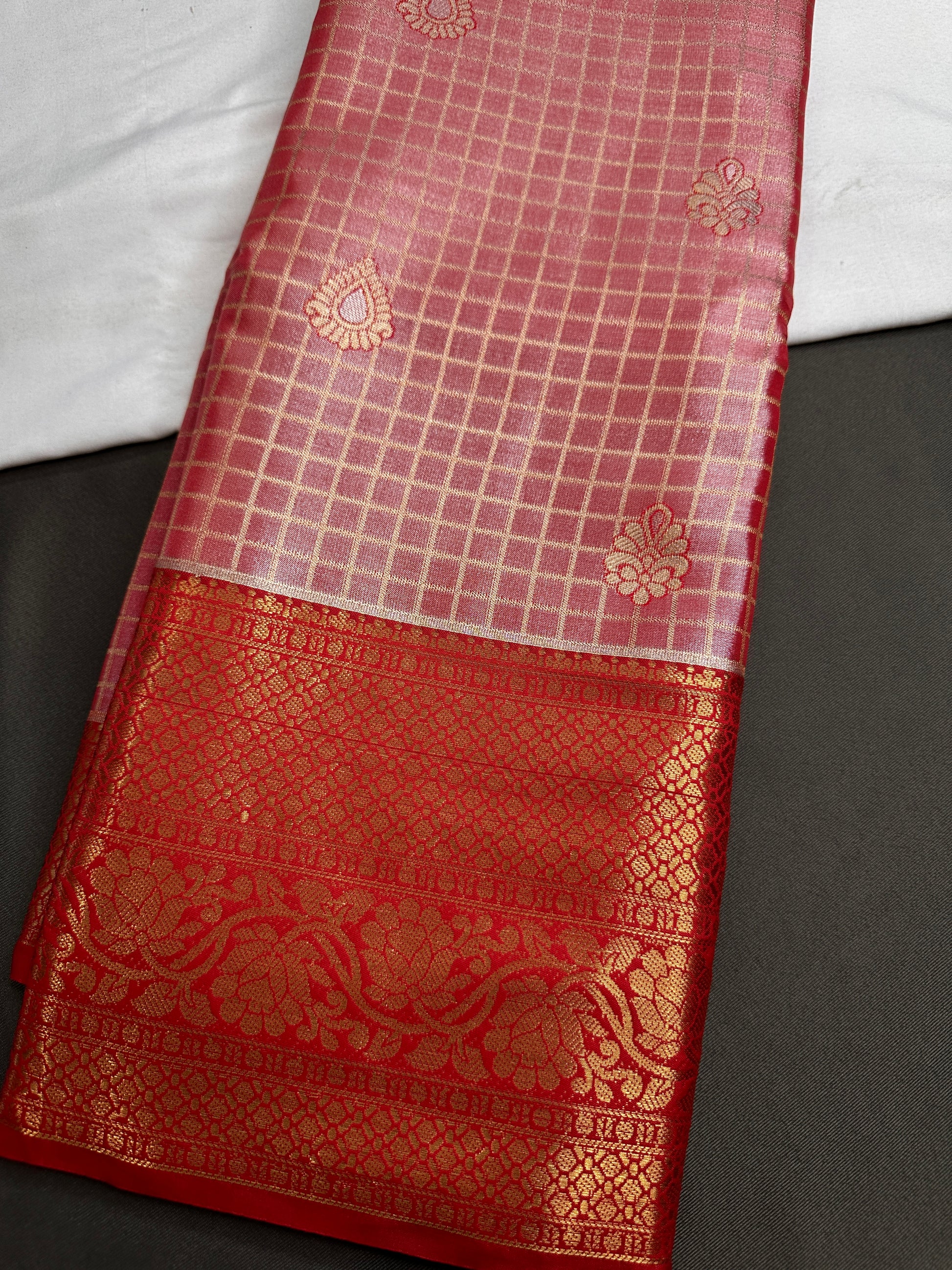 Pink Kanchi Light Weight Semi Silk Gifting Saree - 