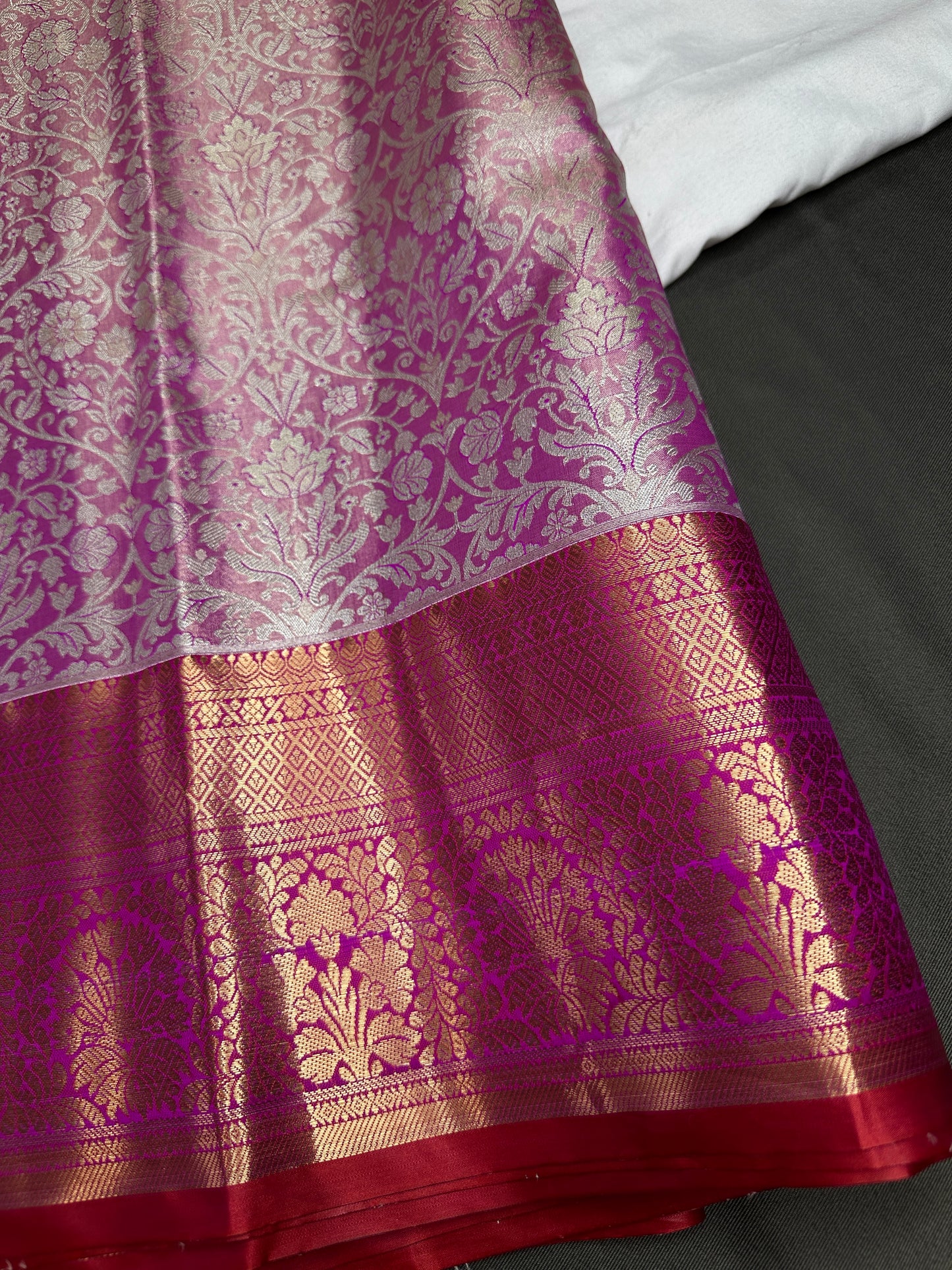 Pink Kanchi Light Weight Semi Silk Gifting Saree - 