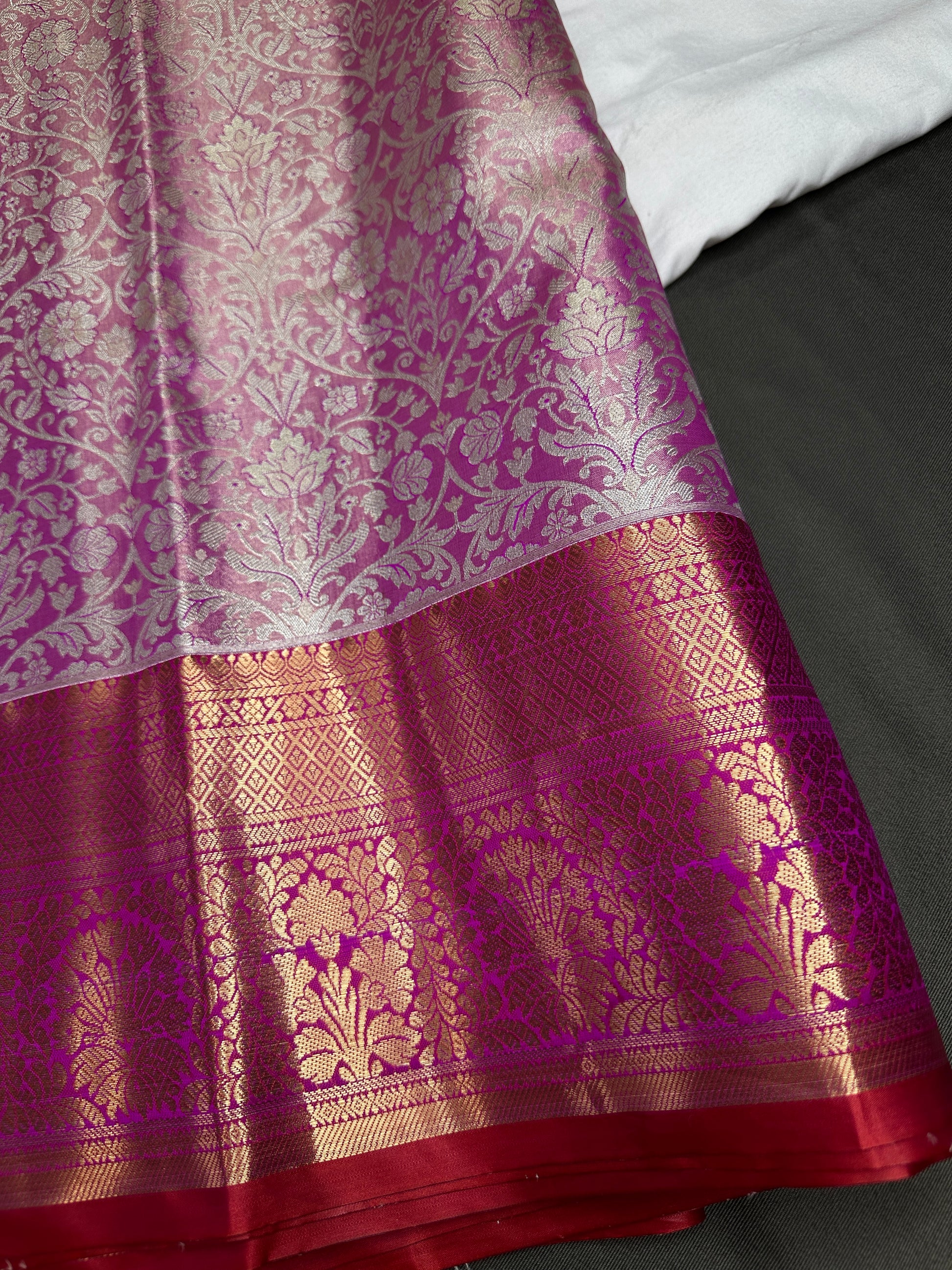 Pink Kanchi Light Weight Semi Silk Gifting Saree - 