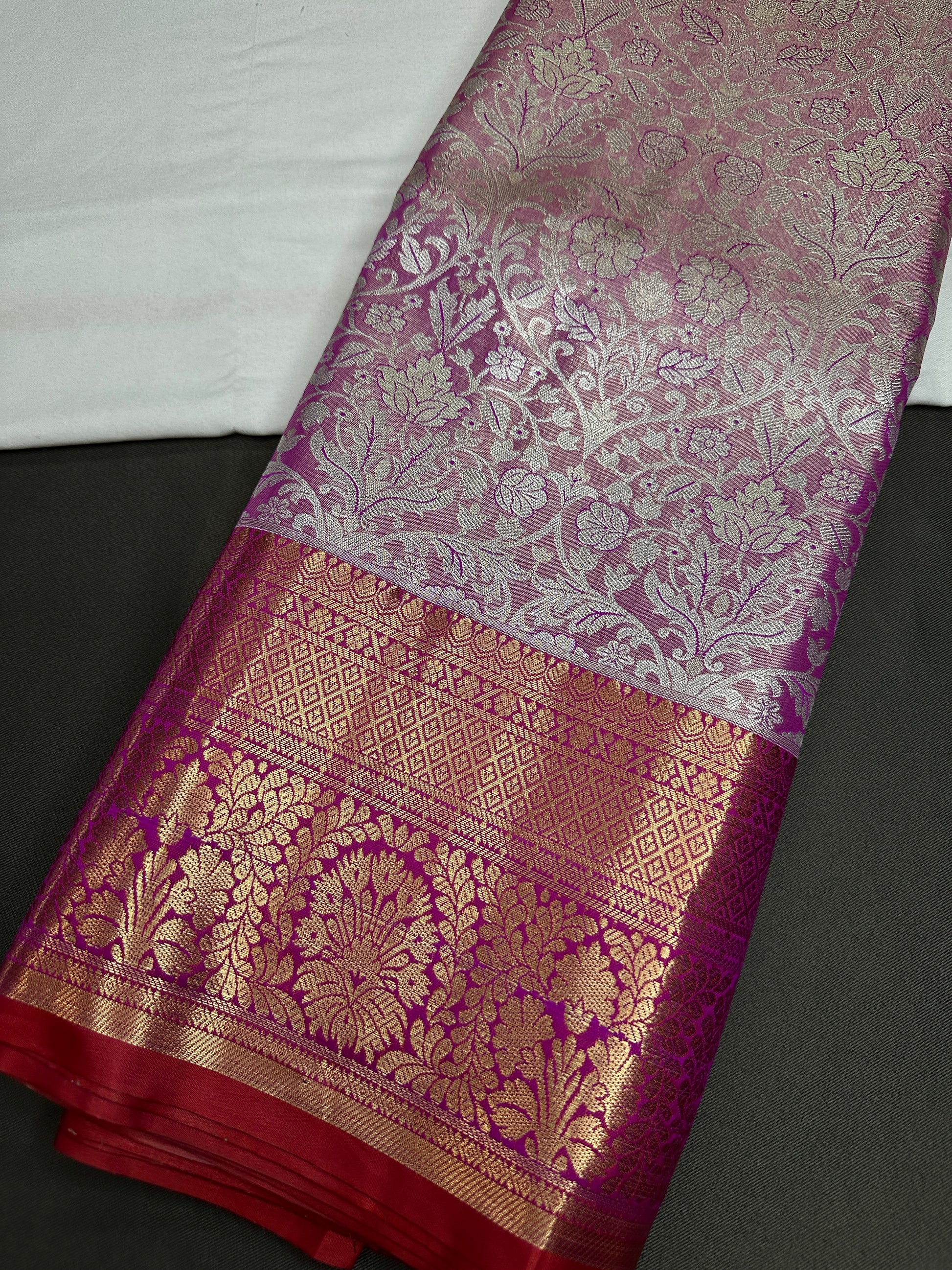 Pink Kanchi Light Weight Semi Silk Gifting Saree - 