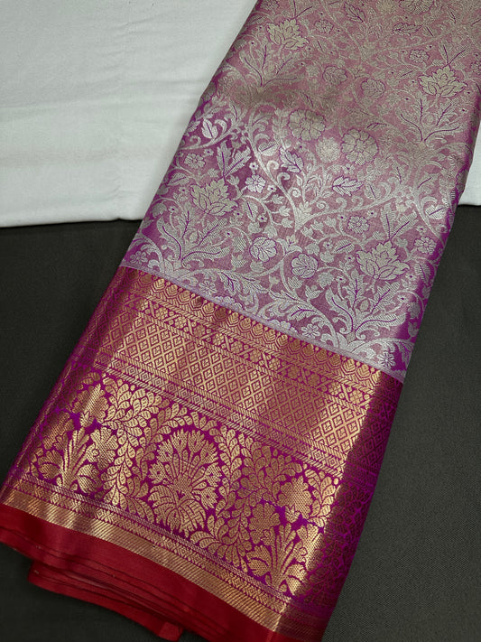 Pink Kanchi Light Weight Semi Silk Gifting Saree - 