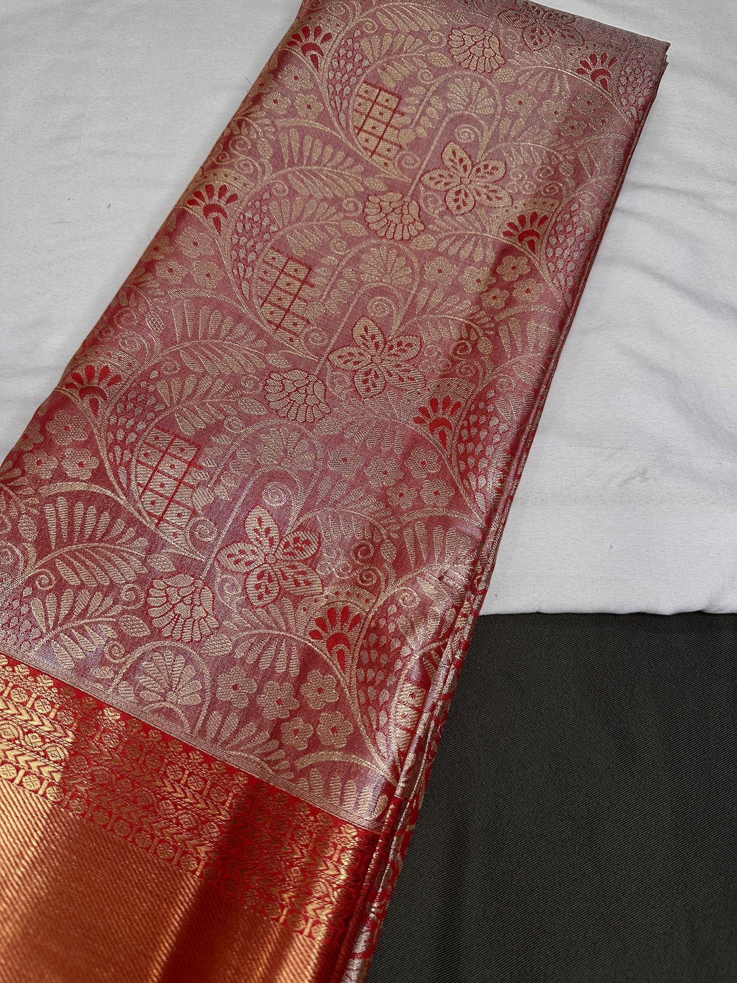Pink Kanchi Light Weight Semi Silk Gifting Saree - 