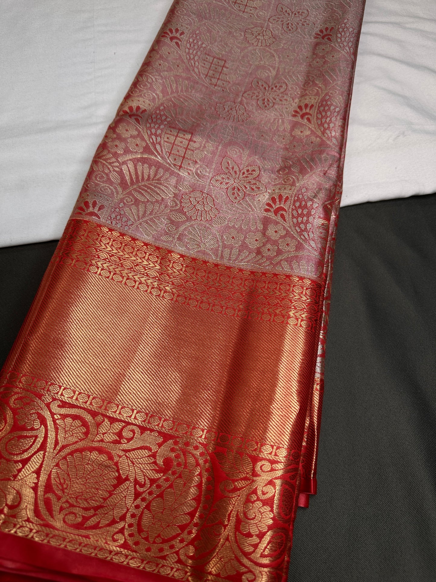 Pink Kanchi Light Weight Semi Silk Gifting Saree - 