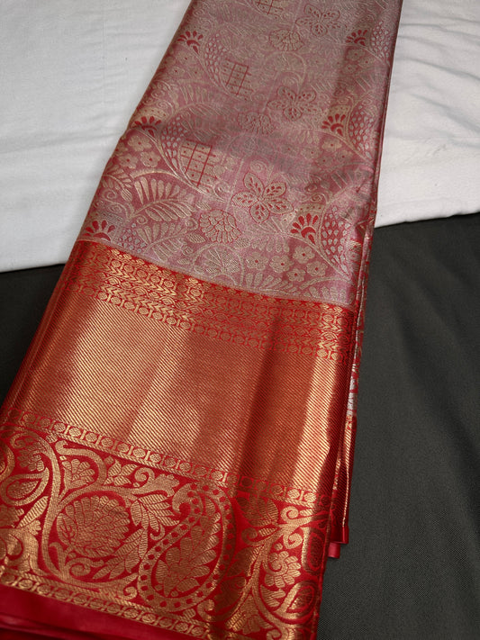 Pink Kanchi Light Weight Semi Silk Gifting Saree - 