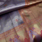 Purple Brocade Kanchi Light Weight Semi Silk Gifting Saree - 