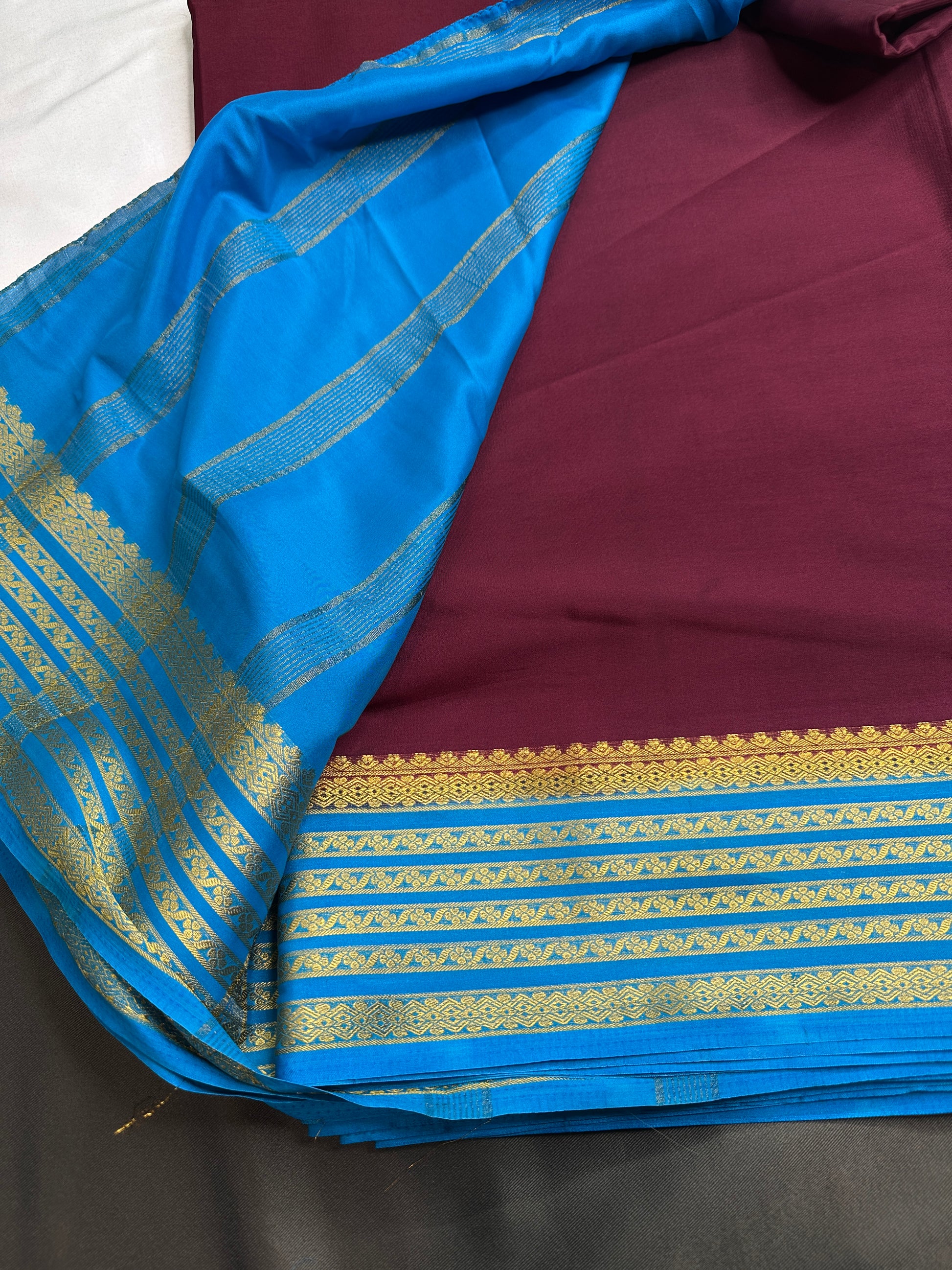 Semi Mysore Crepe Silk Saree - 