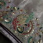 Designer Tissue Organza Lavender Purple  Embroidery Saree - 