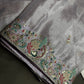 Designer Tissue Organza Lavender Purple  Embroidery Saree - 