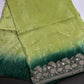 Designer Crepe  Green  Embroidery  Saree - 