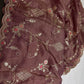 Designer Tissue Dusty Rose Embroidery Gottapatti Saree - 