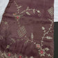Designer Tissue Dusty Rose Embroidery Gottapatti Saree - 