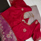 Designer Tissue Purple Pink Embroidery Gottapati Saree - 