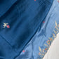 Designer Bluse Dual Shade Crepe Embroidery  Saree - 