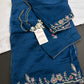 Designer Bluse Dual Shade Crepe Embroidery  Saree - 