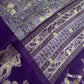 Kalamkari Cotton Silk Purple Saree - 