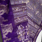 Kalamkari Cotton Silk Purple Saree - 