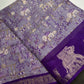 Kalamkari Cotton Silk Purple Saree - 