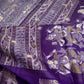 Kalamkari Cotton Silk Purple Saree - 